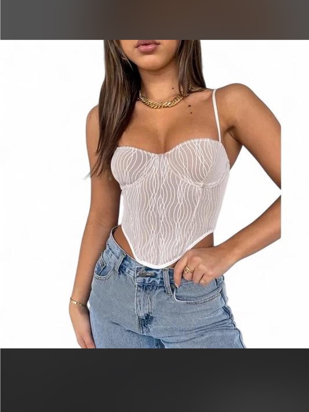 White Fox Take a Chance Bustier/Corset Top